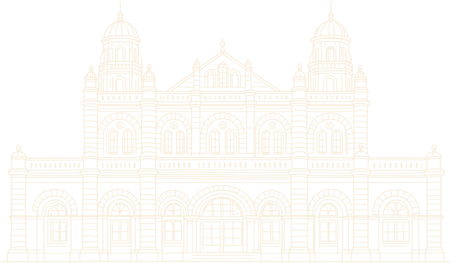 Line illustration of the Old Museum Building